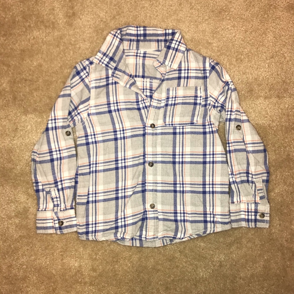 Fall long sleeve plaid shirt boy